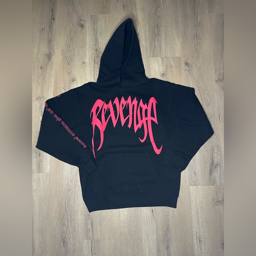 Revenge Arch Logo ‘Black/Red’ Hoodie